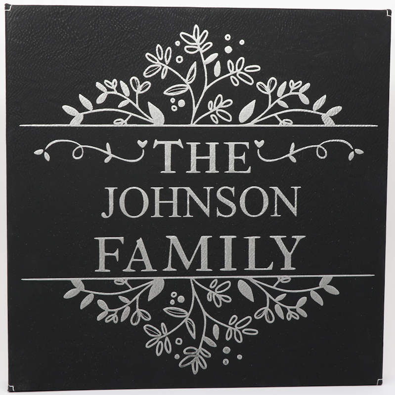 Family Sign - 10"x10" Leatherette