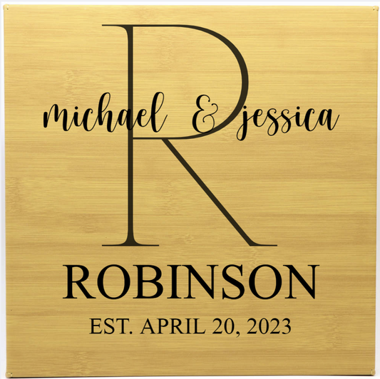 Couples Sign - 10"x10" Leatherette