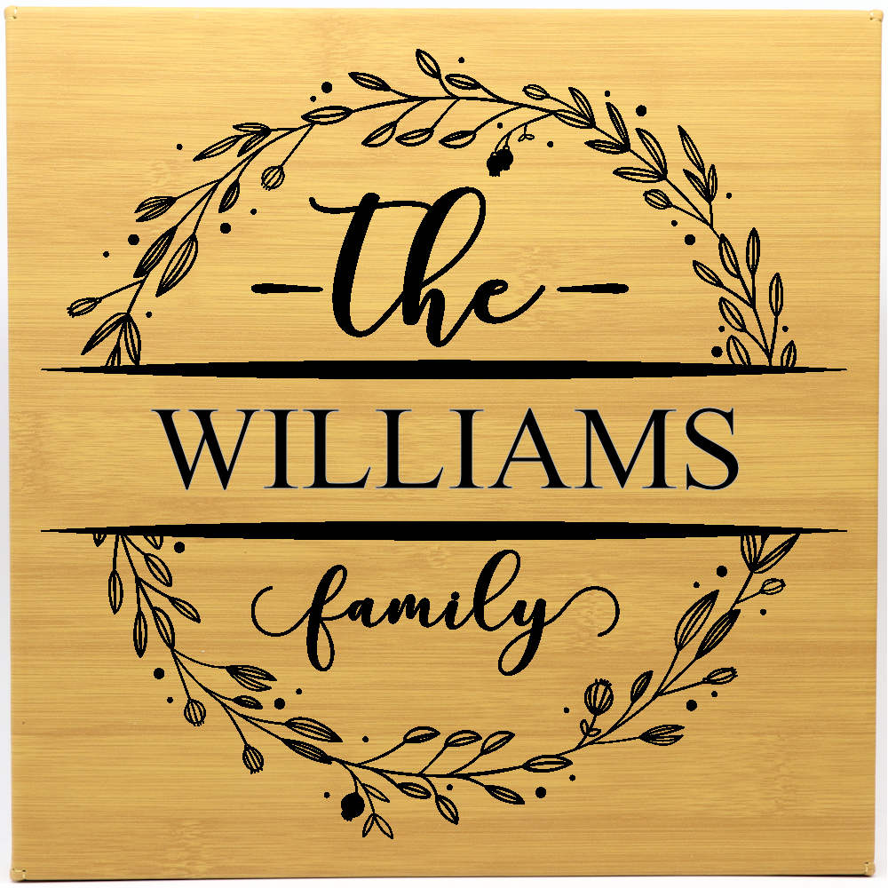 Family Sign - 10"x10" Leatherette