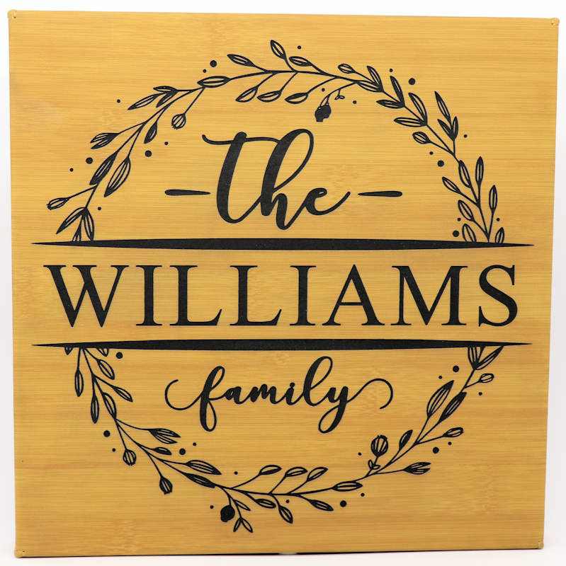 Family Sign - 10"x10" Leatherette