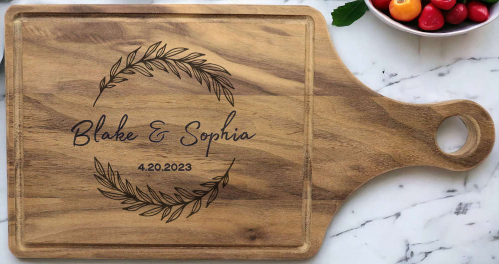 Walnut Paddle Style Cutting Board - Couples