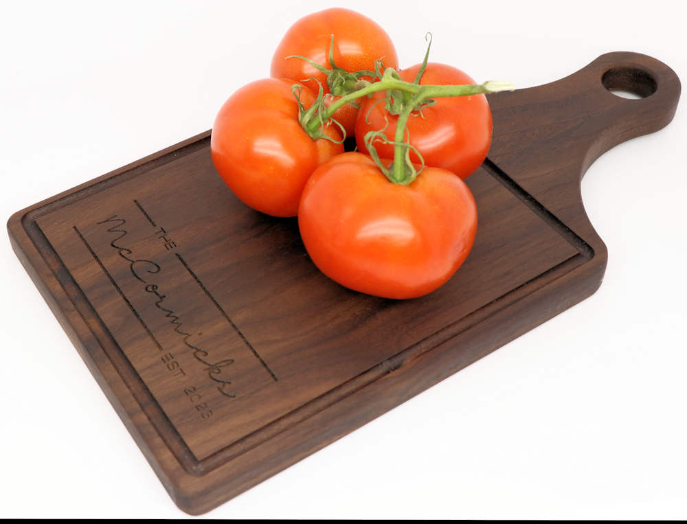 Walnut Paddle Style Cutting Board - Family