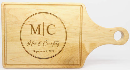 Maple Paddle Style Cutting Board - Couples