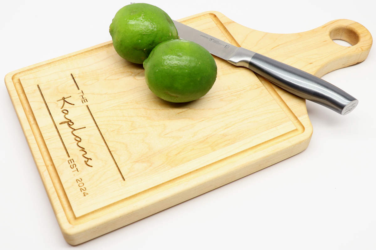 Maple Paddle Style Cutting Board - Family