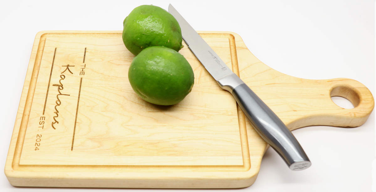 Maple Paddle Style Cutting Board - Family