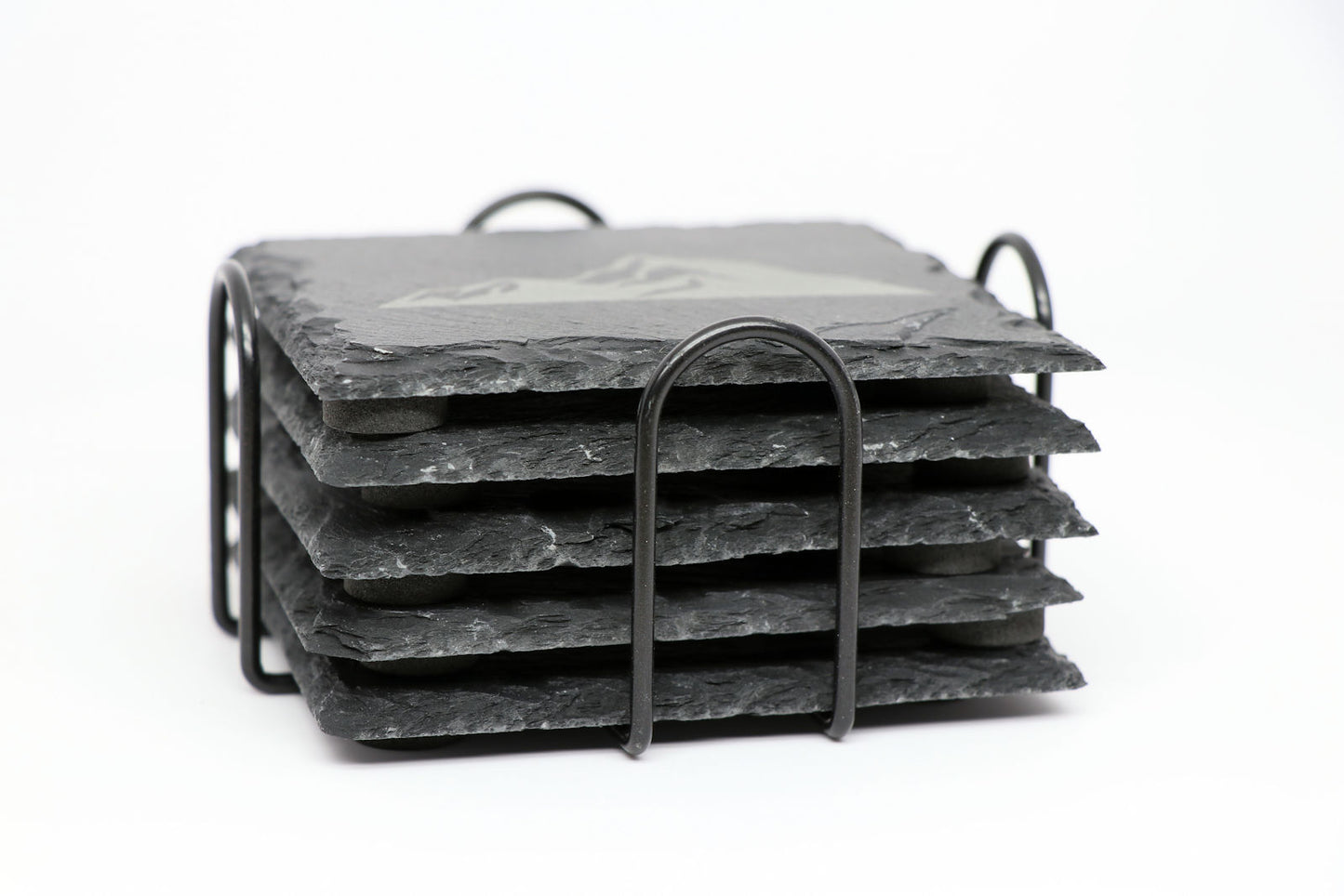 Casino Coaster Set - Square Slate