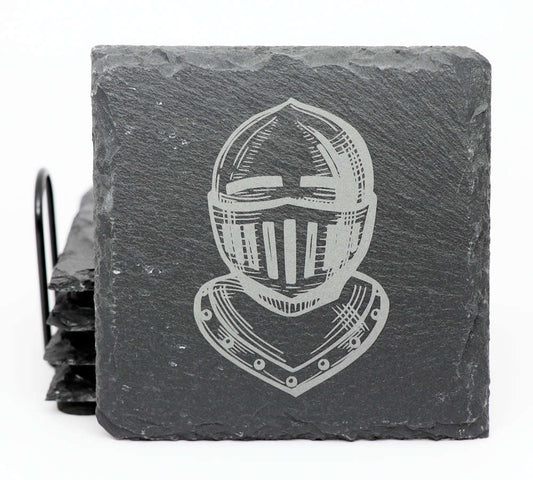 Medieval Coaster Set in Square Slate main view