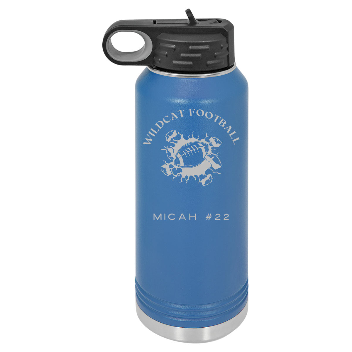 32 oz. Double Wall Insulated Water Bottle with Flip Top Straw - Sports
