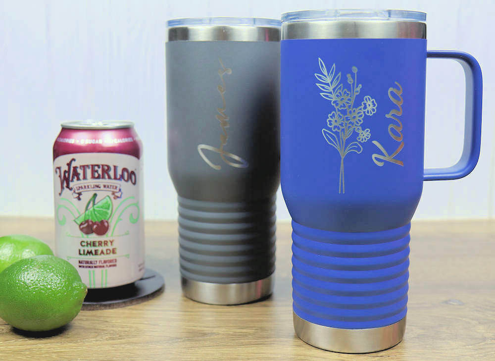 Travel Mug 20 oz. Vacuum Insulated Tumbler with Slider Lid - Birth Flower