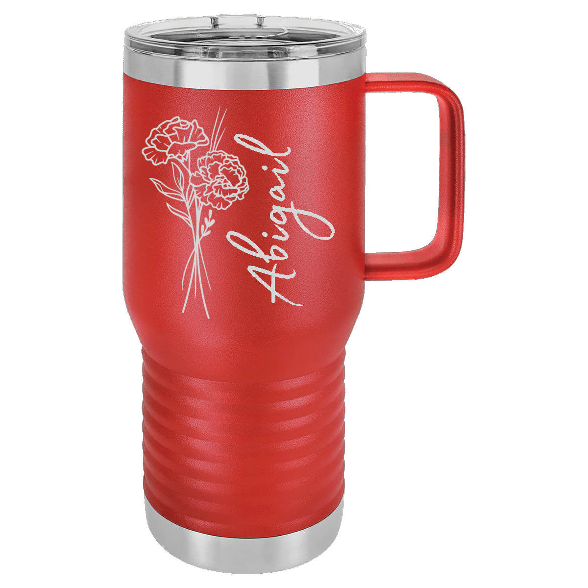 Travel Mug 20 oz. Vacuum Insulated Tumbler with Slider Lid - Birth Flower