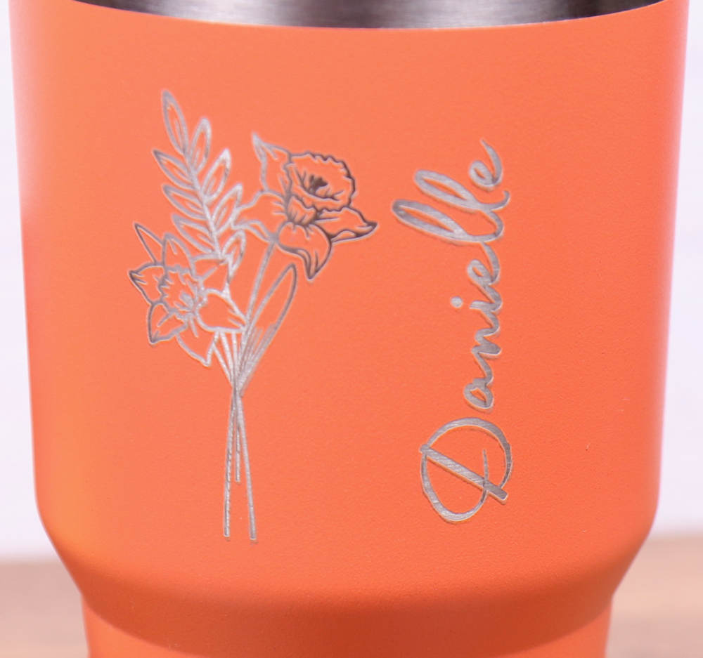 30 oz. Vacuum Insulated Tumbler with Slider Lid - Birth Flower