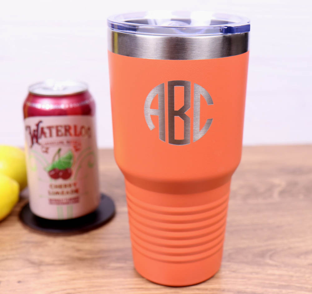 30 oz. Vacuum Insulated Tumbler with Slider Lid - Monogram