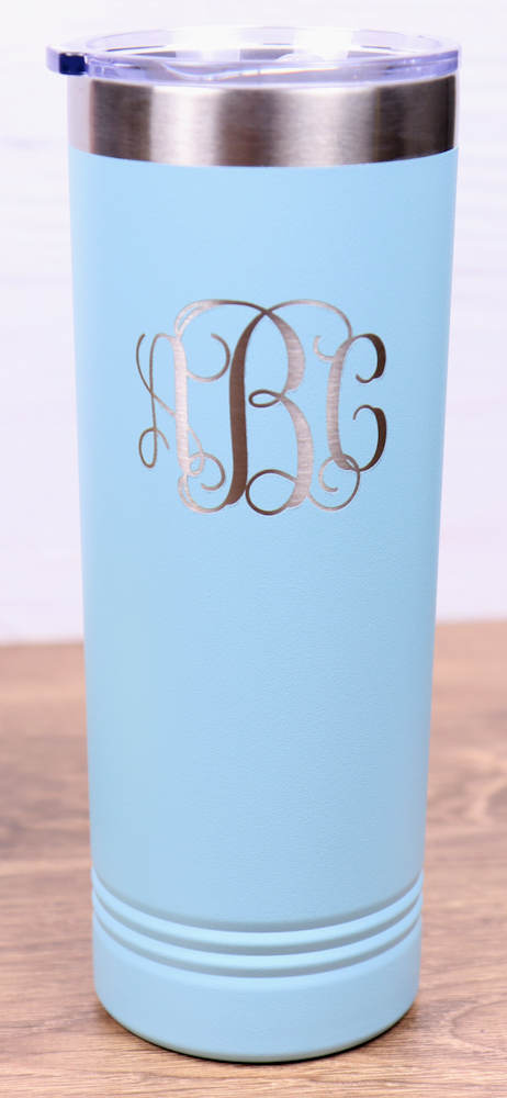 Skinny 22 oz. Vacuum Insulated Tumbler with Slider Lid - Monogram