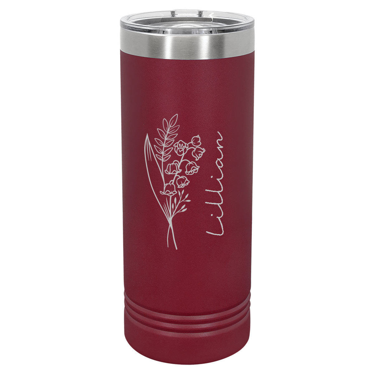 Skinny 22 oz. Vacuum Insulated Tumbler with Slider Lid - Birth Flower
