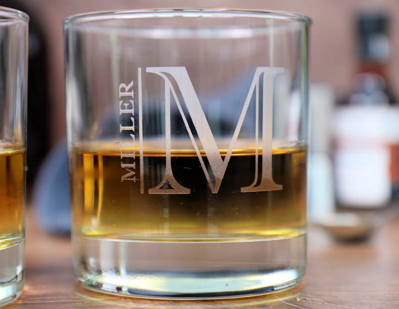 Rocks Glass 10.5 Ounce - Monogram