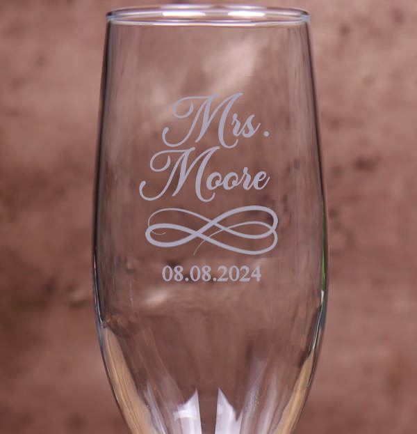 Champagne Flute 8 Ounce - Wedding