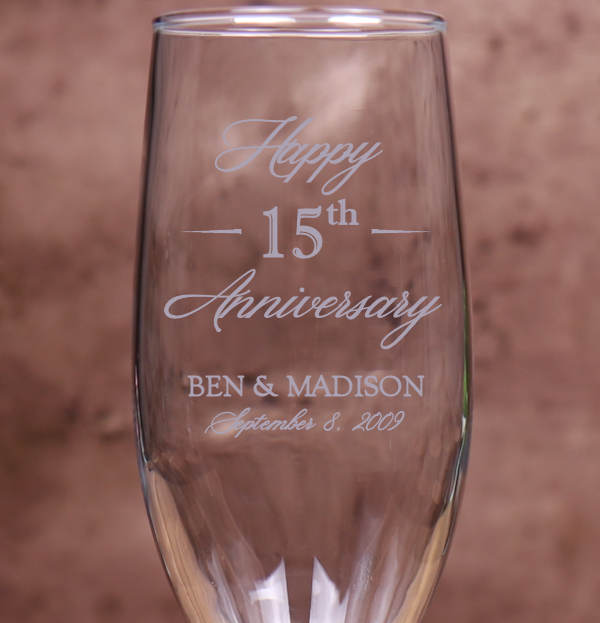 Champagne Flute 8 Ounce - Anniversary