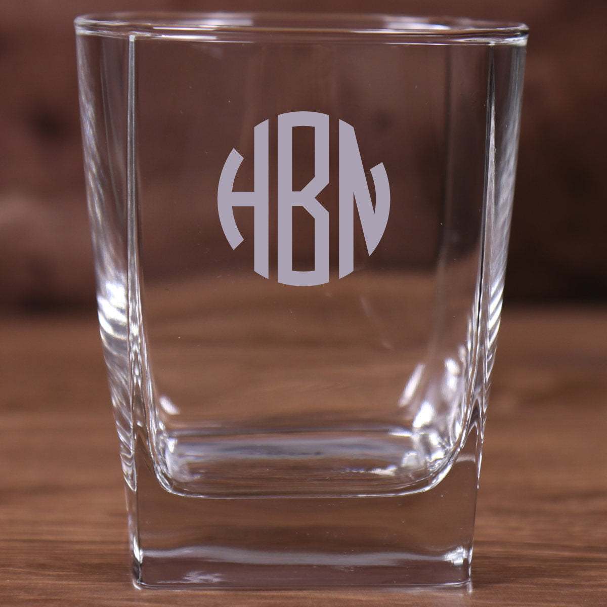 Square Double Old Fashioned 12 Ounce - Monogram