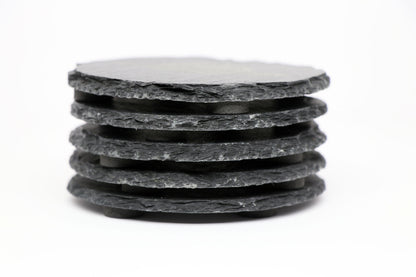 Sports Balls Coasters - Round Slate