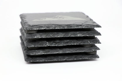 Mountains Coaster Set - Square Slate