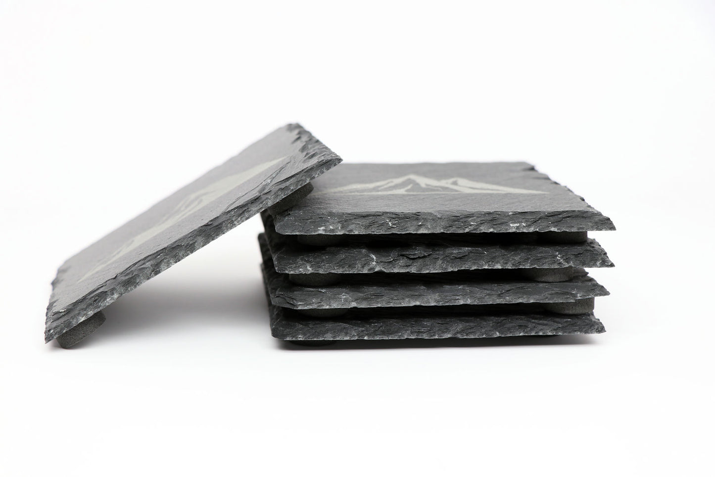 Mountains Coaster Set - Square Slate