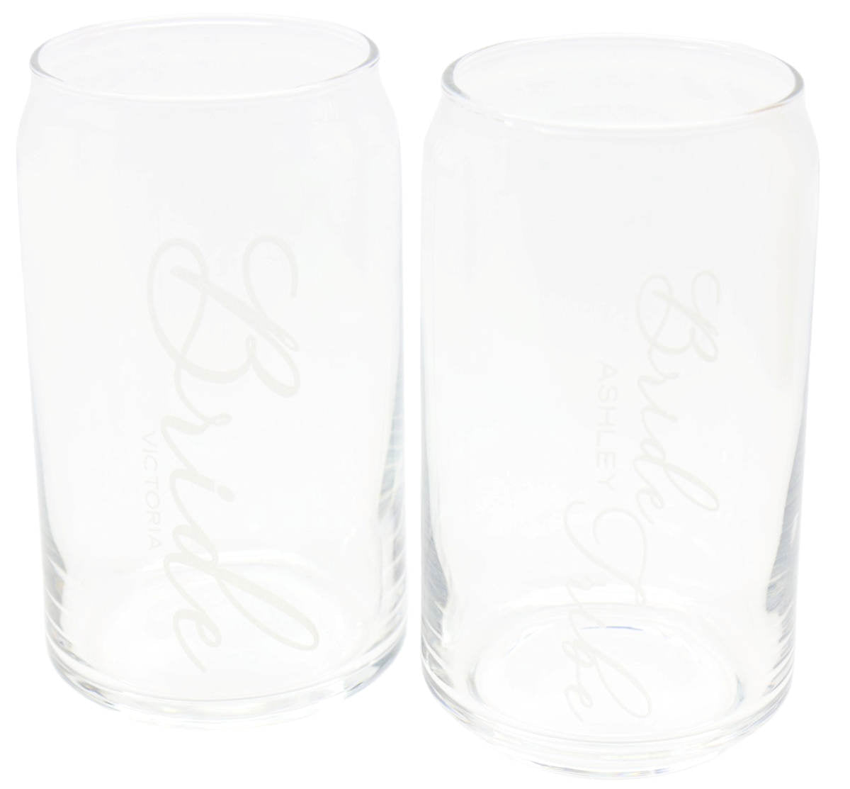 Can Glass 16 Ounce - Wedding