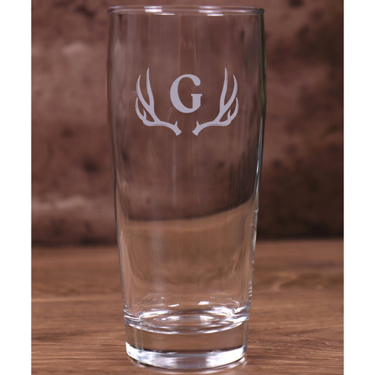 Willi Becher Pub Glass 16 Ounce - Monogram