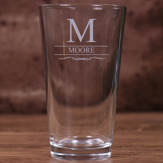 Pint Mixing Glass 16 Ounce - Monogram